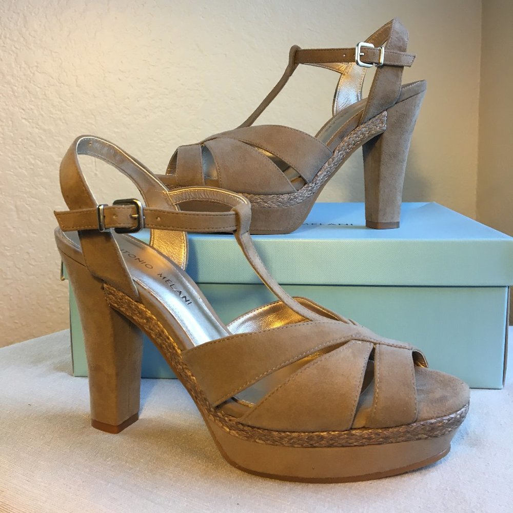 Antonio Melani - Taupe Platform Heels - 7.5 M